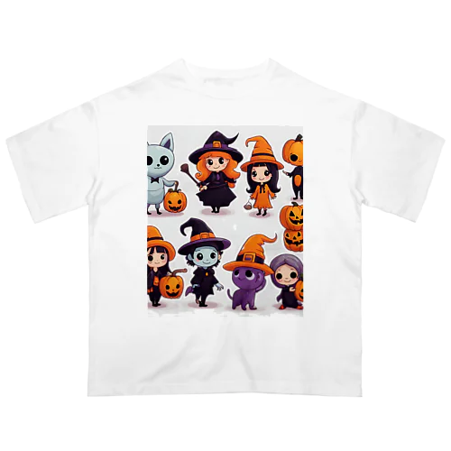 たくさんのかわいいハローウィーンキャラクター② オーバーサイズTシャツ