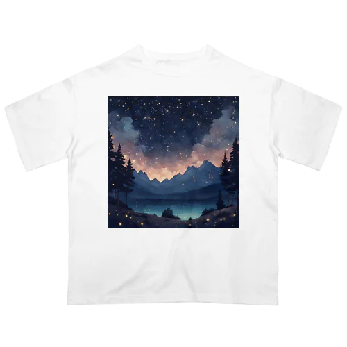 満天の星空が綺麗なグッズ Oversized T-Shirt