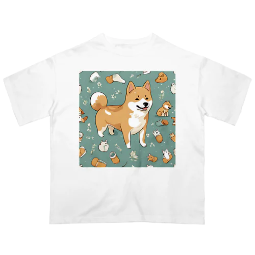 かわいい柴犬グッズ オーバーサイズTシャツ