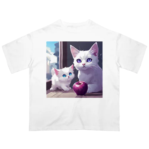 猫の親子01 Oversized T-Shirt