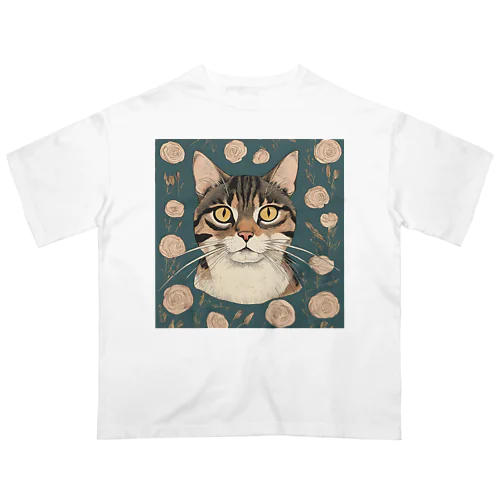 ねこライフ Oversized T-Shirt