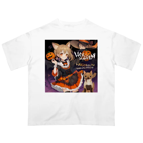 魔女とチワワのハロウィン・カボチャフィエスタ！ オーバーサイズTシャツ