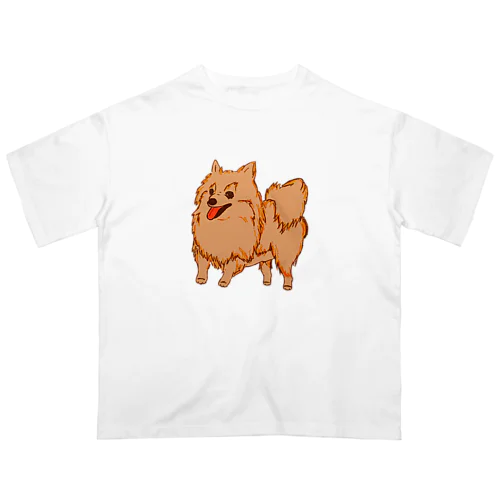 イヌドッグ　ポメラニアン(オレンジ) オーバーサイズTシャツ