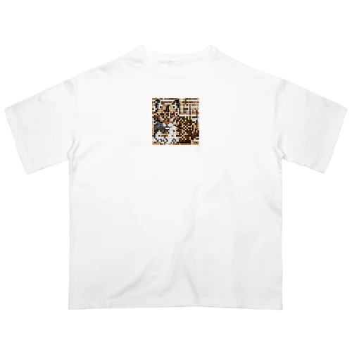 ドット絵のベンガルキャット Oversized T-Shirt