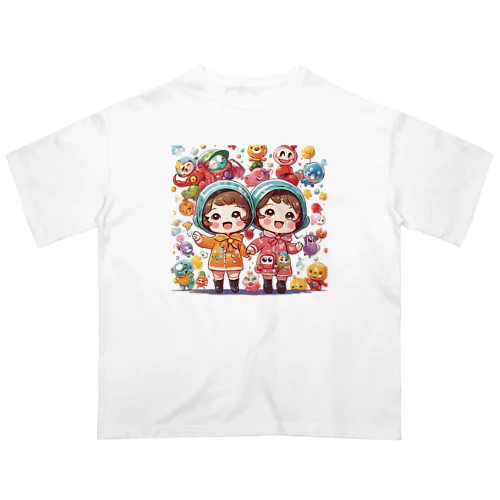 かわいい双子 オーバーサイズTシャツ