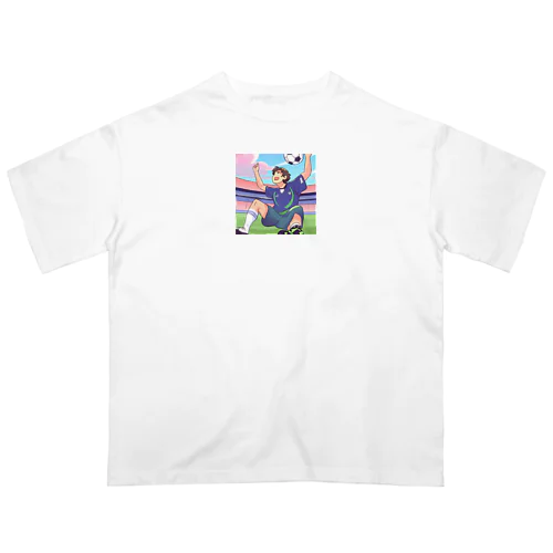 ワールドカップ優勝を夢見るサッカー少年 Oversized T-Shirt