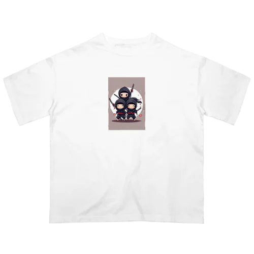 可愛らしい二頭身の忍者イラスト Oversized T-Shirt