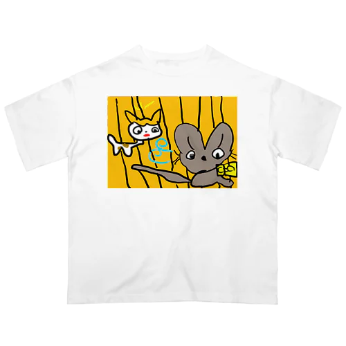 ねこ＆ねずみ オーバーサイズTシャツ