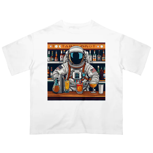 宇宙飛行士のバーテンダー オーバーサイズTシャツ