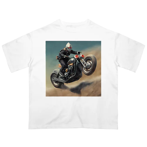 仮面のバイク乗り オーバーサイズTシャツ