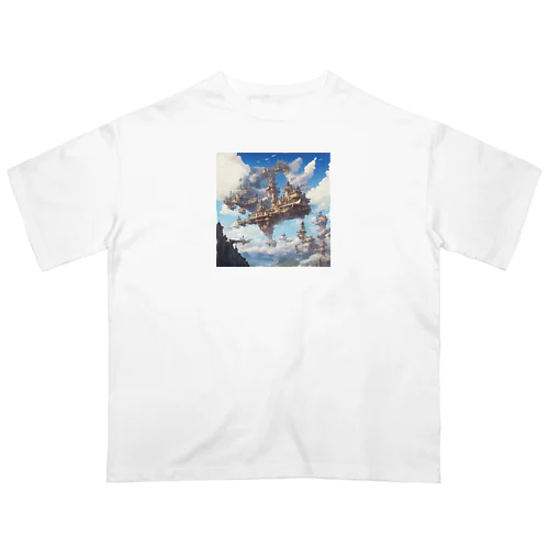 空に浮かぶ島のファンタジーグッズ Oversized T-Shirt