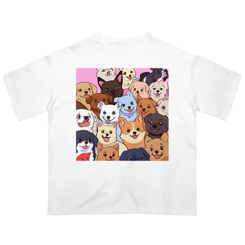 癒しのわんちゃん オーバーサイズTシャツ