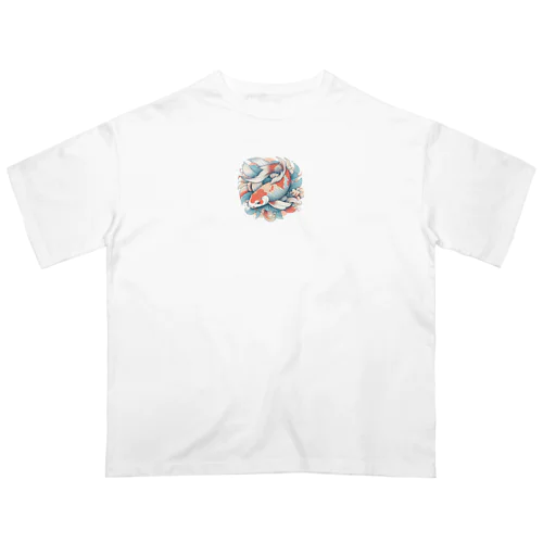 鯉のカラーイラスト オーバーサイズTシャツ