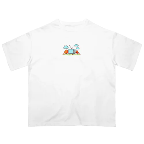 テレビのカラーイラスト オーバーサイズTシャツ