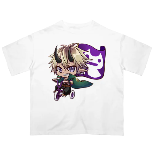 ロキロキ団三輪車アバ雷炎ちゃん オーバーサイズTシャツ