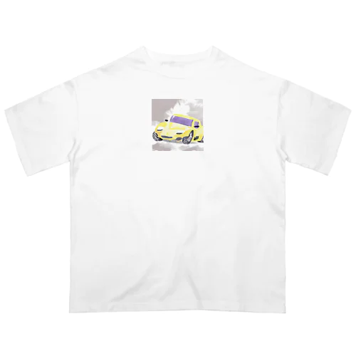 人気！水彩画風スポーツカー Oversized T-Shirt