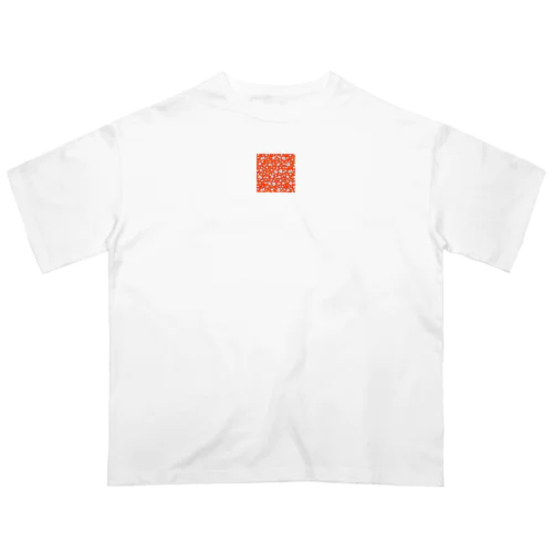 北欧風フラワー（赤） Oversized T-Shirt