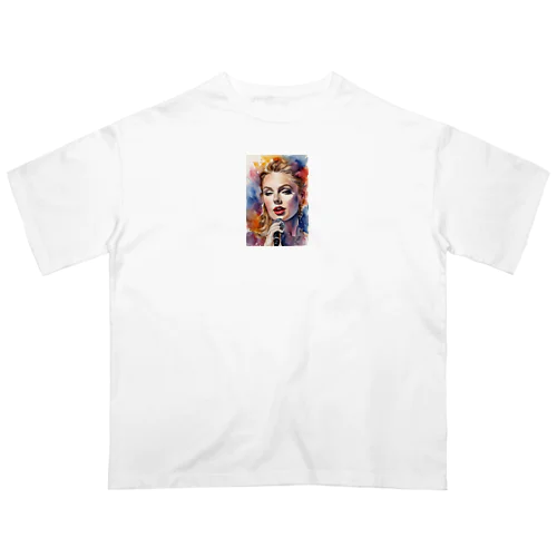 AI「Taylor Swift」水彩 オーバーサイズTシャツ