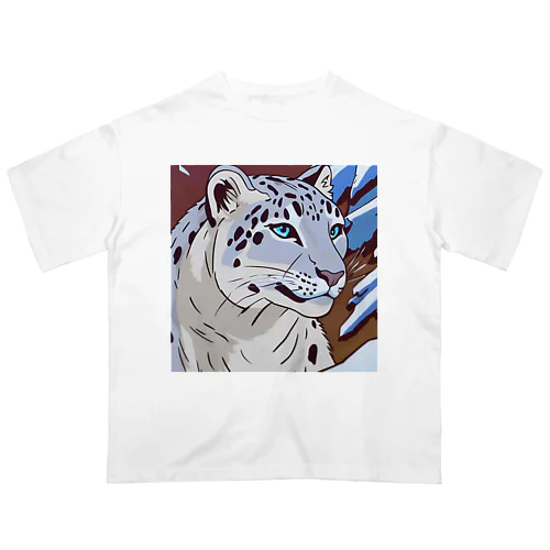 息を潜めるユキヒョウ オーバーサイズTシャツ