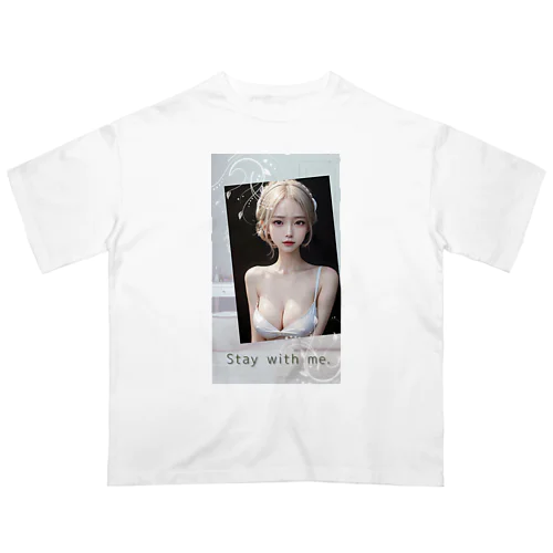 美女 図鑑（Stay with me.） オーバーサイズTシャツ