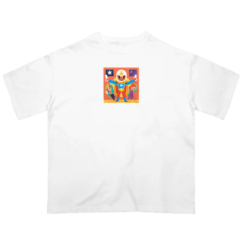 世界を守るヒーロー Oversized T-Shirt