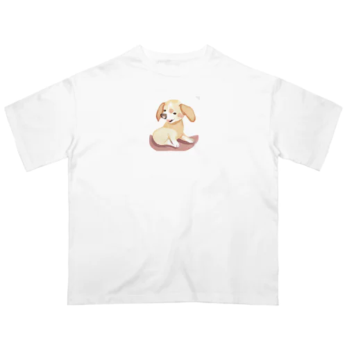 かわいい犬のイラストグッズ Oversized T-Shirt