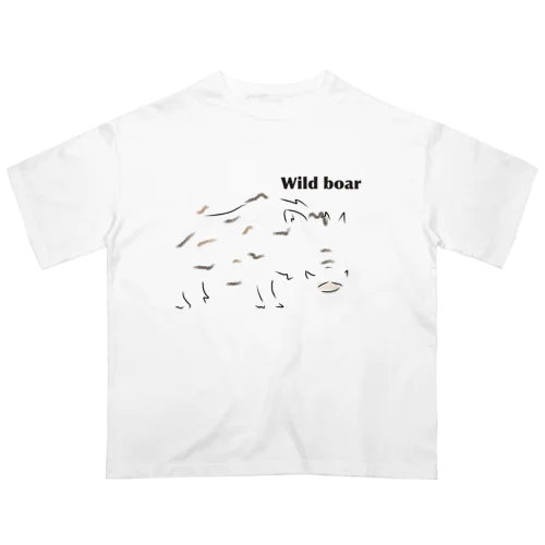 Wild boar イノシシ！ オーバーサイズTシャツ