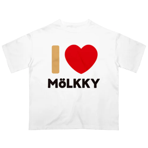 I LOVE MOLKKY [B] オーバーサイズTシャツ