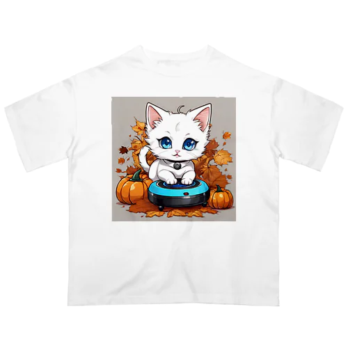 ハロウィンと白猫10 オーバーサイズTシャツ