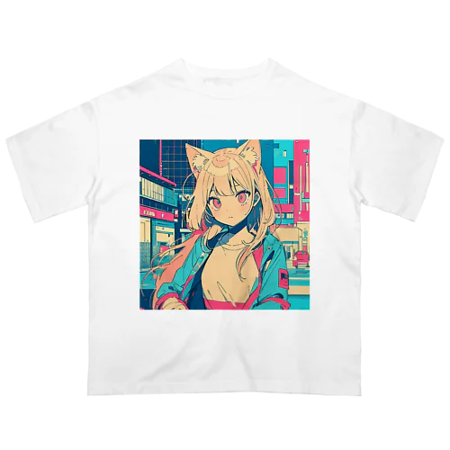 猫耳の女の子 Oversized T-Shirt