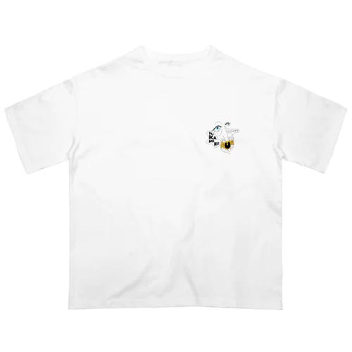 深めるフェイス/オーバーサイズT白 Oversized T-Shirt