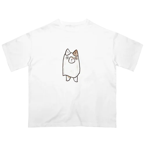 ハロウィンの仮装をさせられている犬 オーバーサイズTシャツ