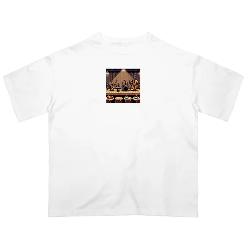 ドットコーヒー豆のバンドB Oversized T-Shirt