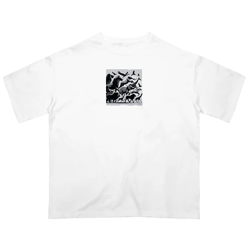 珍しい動物コレクションデザイン Oversized T-Shirt