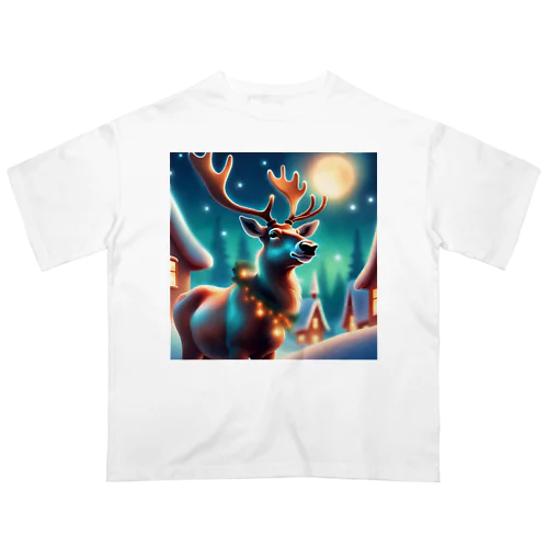 クリスマストナカイのグッズ オーバーサイズTシャツ