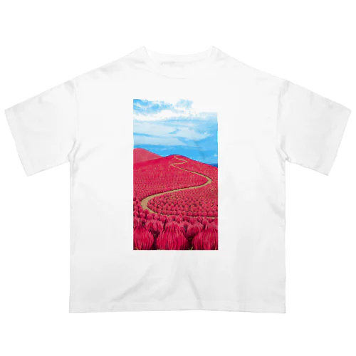 コキアの丘 Oversized T-Shirt