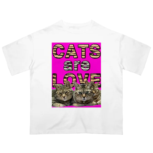 CATS are LOVE オーバーサイズTシャツ