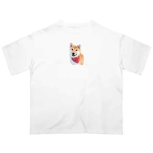 笑うきつね柴犬 オーバーサイズTシャツ