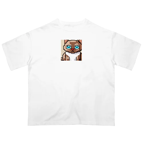 ドット絵マンチカン オーバーサイズTシャツ