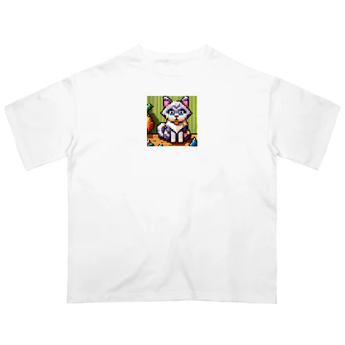 ドット絵バーマンキャット Oversized T-Shirt