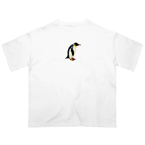 リアルなペンギンイラスト オーバーサイズTシャツ