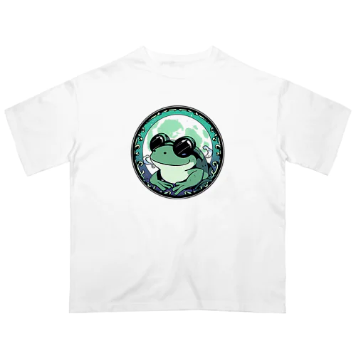 蛙と月「frog and moon」 Oversized T-Shirt