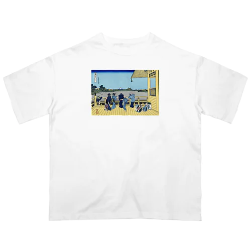 北斎「富嶽三十六景㊱　五百らかん寺さざゐどう」葛飾北斎の浮世絵 Oversized T-Shirt