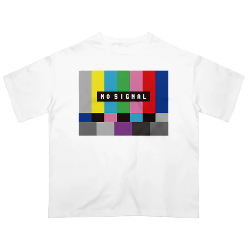 NO SIGNAL【テレビ・テストパターン・レトロデザイン】 オーバーサイズTシャツ