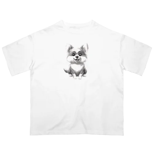 飼い主を待っている犬 Oversized T-Shirt