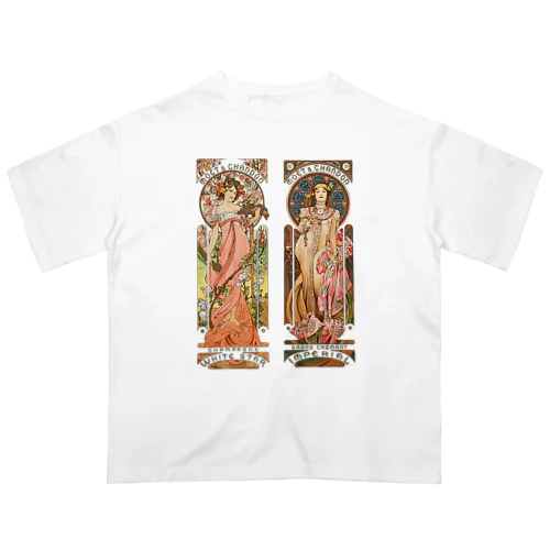 モエ・エ・シャンドン by Alfons Mucha Oversized T-Shirt