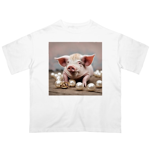 豚に真珠 Oversized T-Shirt