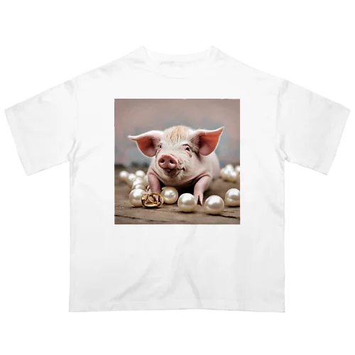 豚に真珠 オーバーサイズTシャツ