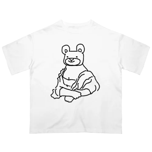 名画くま(モナリザ) オーバーサイズTシャツ