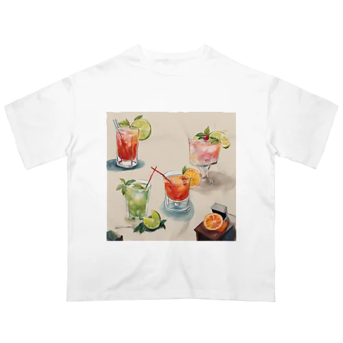 穏やかなカクテルパーティー オーバーサイズTシャツ